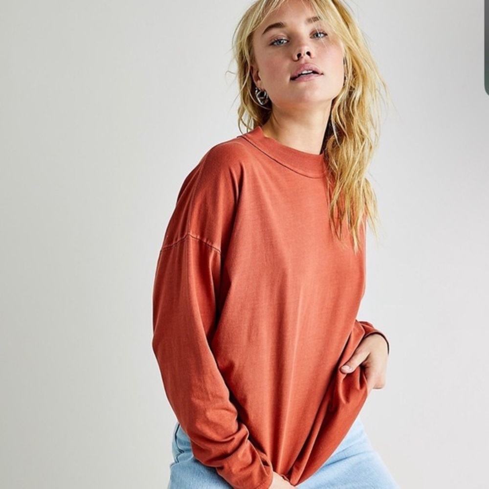 Free People We the Free Be Free Tunic in Burnt Orange size Small.